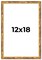 12x18 Thin Bamboo Picture Frame with UV-Resistant Acrylic & Acid Free Backing, Available in 2 Finishes - Gold and Brown